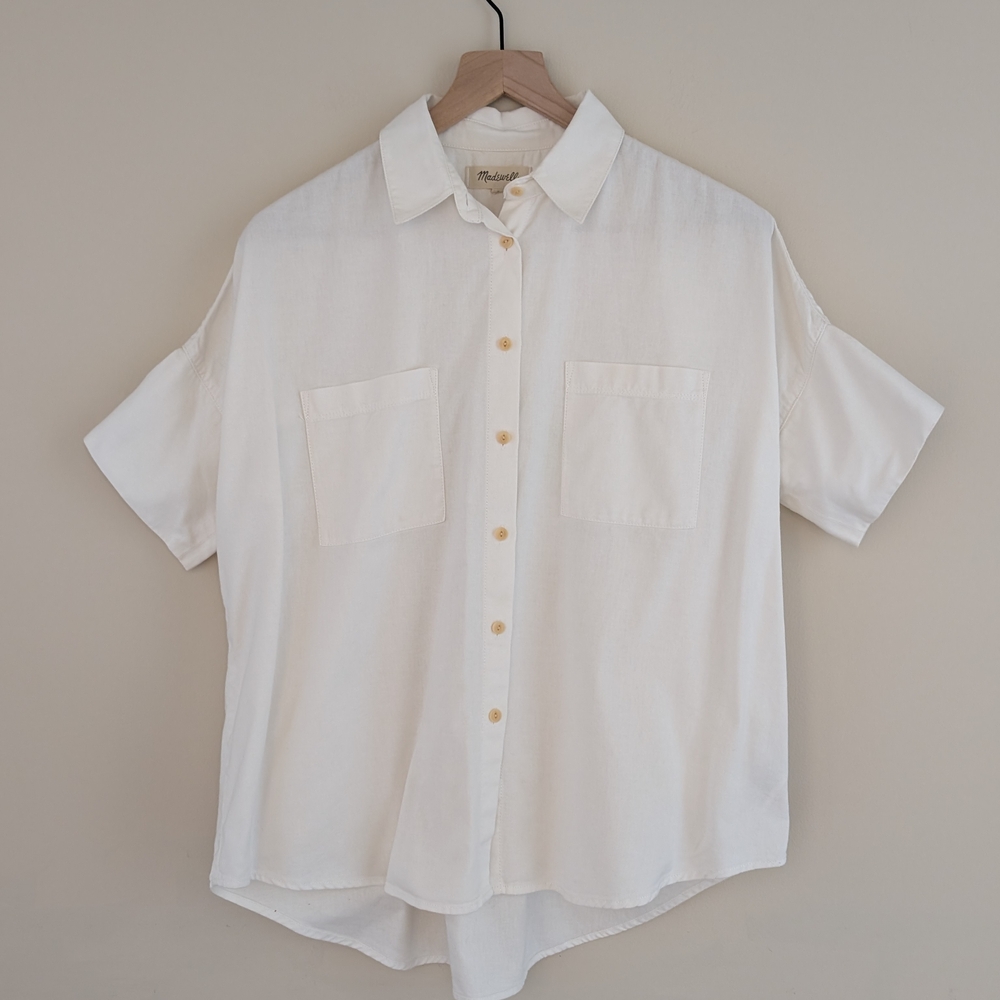 Madewell Small White Cotton Courier Shirt